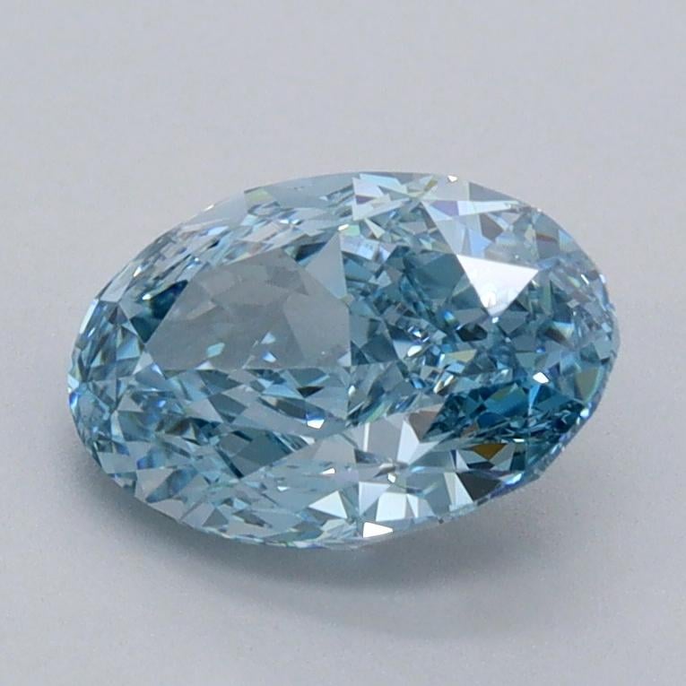 1.55 Ct. Fancy Vivid  Blue Oval Lab Grown Diamond