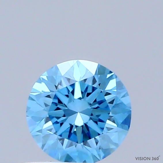 0.31 Ct. Fancy Vivid  Blue Round Lab Grown Diamond