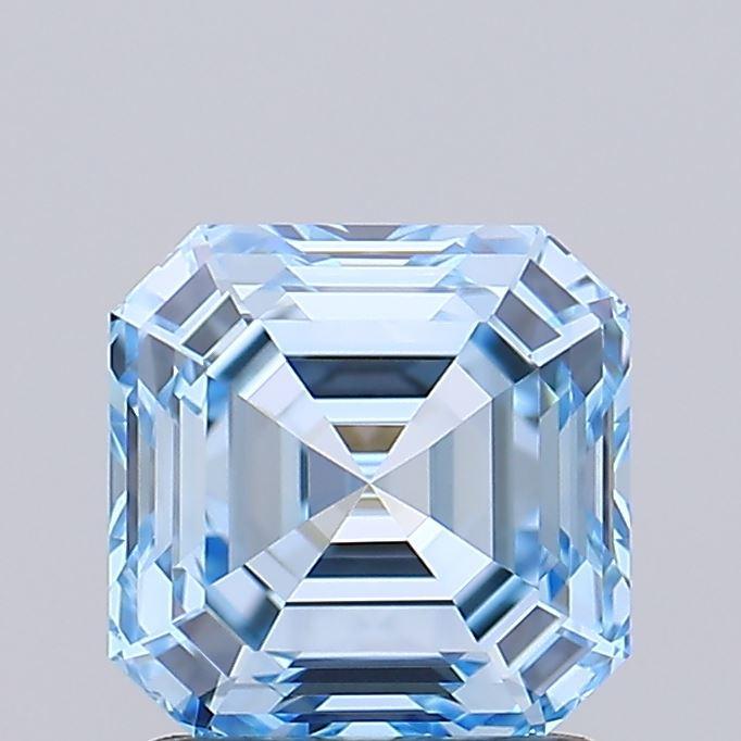 1.52 Ct. Fancy Vivid Blue Asscher Lab Grown Diamond