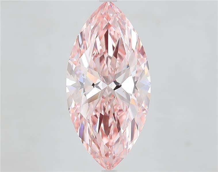 6.55 Ct. Fancy Vivid  Pink Marquise Lab Grown Diamond