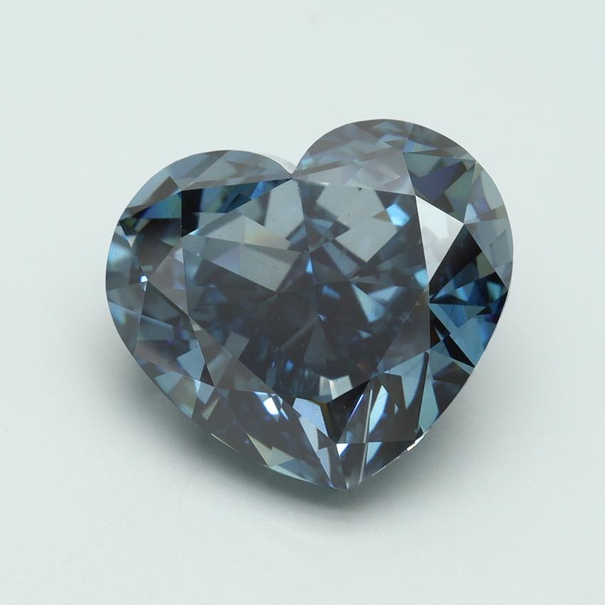 10.04 Ct. Fancy Intense Blue Heart Lab Grown Diamond
