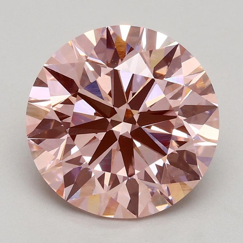 2.53 Ct. Fancy Intense Pink Round Lab Grown Diamond