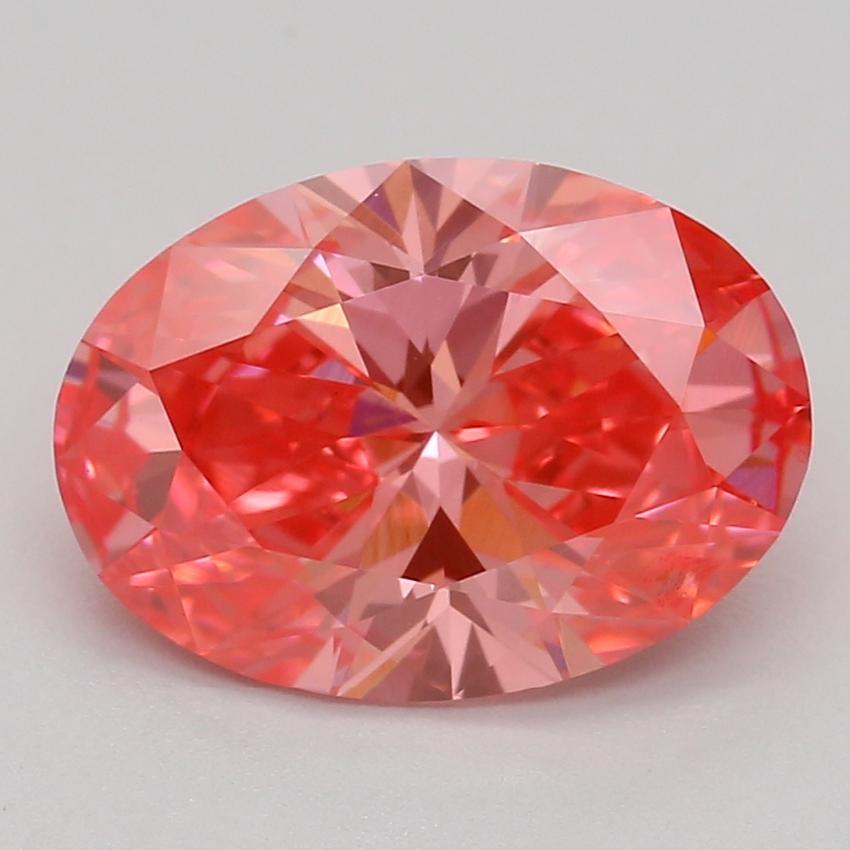 1.57 Ct. Fancy Vivid Pink Oval Lab Grown Diamond