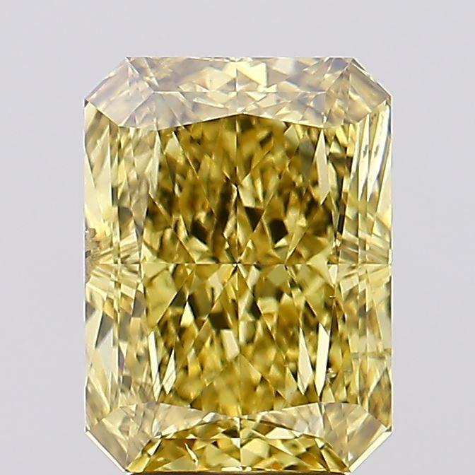 4.61 Ct. Fancy Vivid Yellow Radiant Lab Grown Diamond