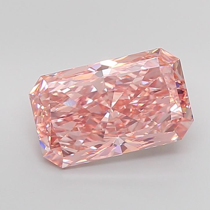 6.15 Ct. Fancy Vivid Pink Radiant Lab Grown Diamond