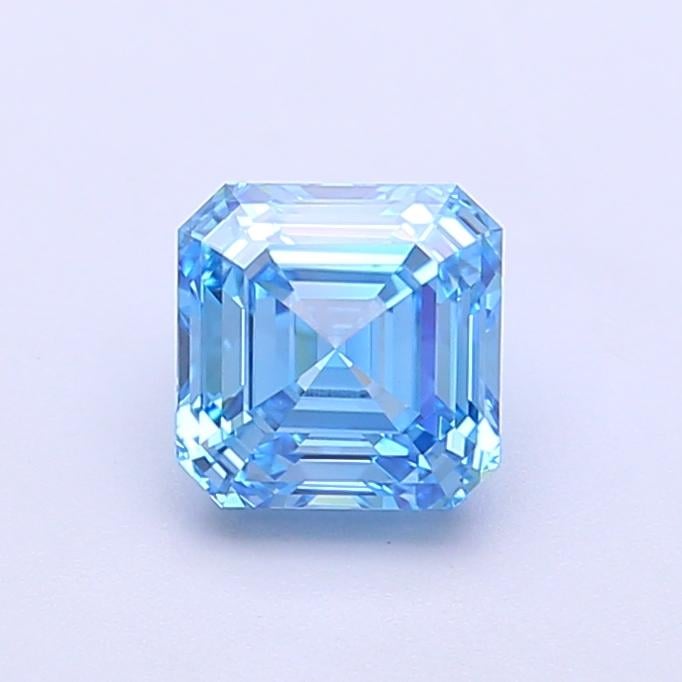 1.07 Ct. Fancy Vivid Blue Asscher Lab Grown Diamond