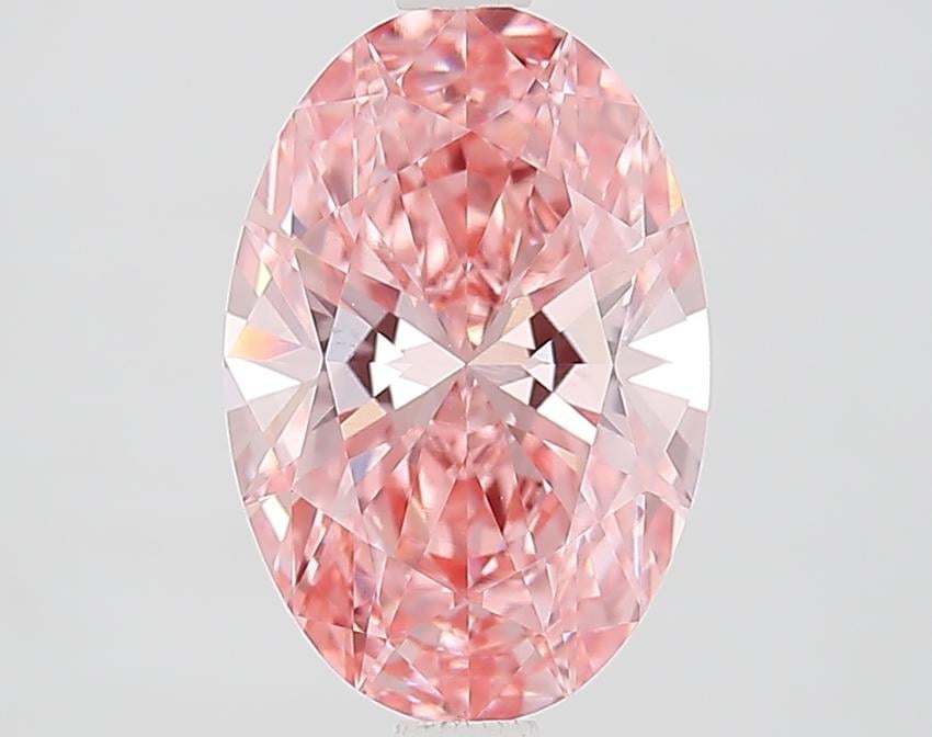 2.28 Ct. Fancy Vivid Pink Oval Lab Grown Diamond