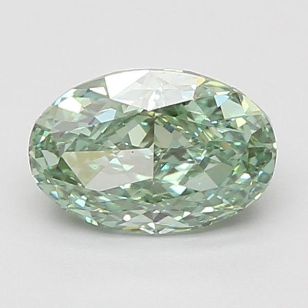 1.35 Ct. Fancy Vivid Green Oval Lab Grown Diamond
