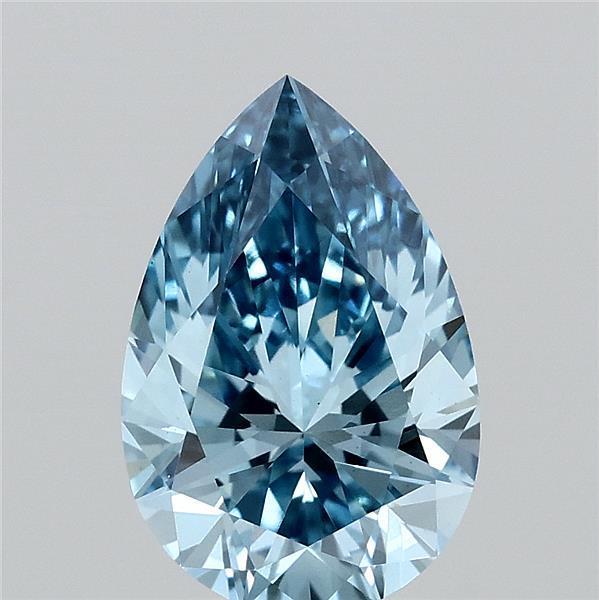 2.02 Ct. Fancy Vivid Blue Pear Lab Grown Diamond