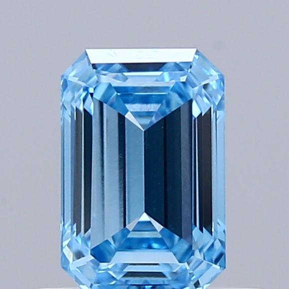 0.73 Ct. Fancy Vivid Blue Emerald Lab Grown Diamond
