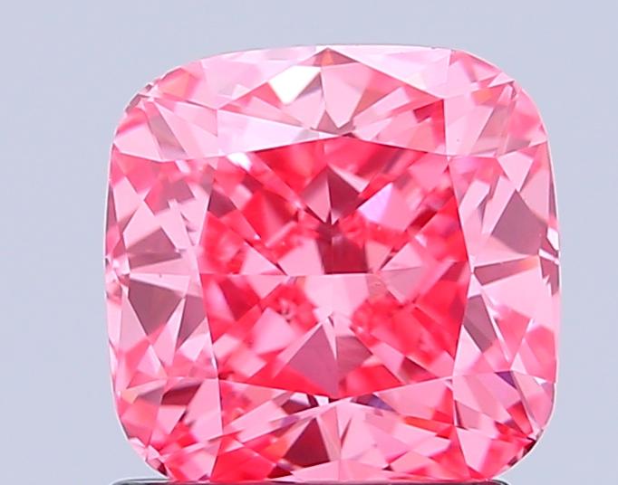 1.50 Ct. Fancy Vivid Pink Cushion Lab Grown Diamond