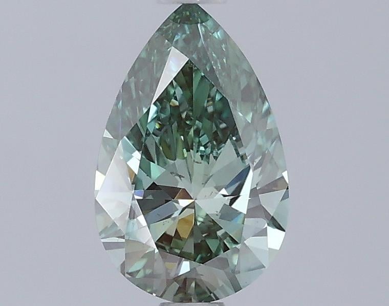 1.00 Ct. Fancy Vivid Green Pear Lab Grown Diamond