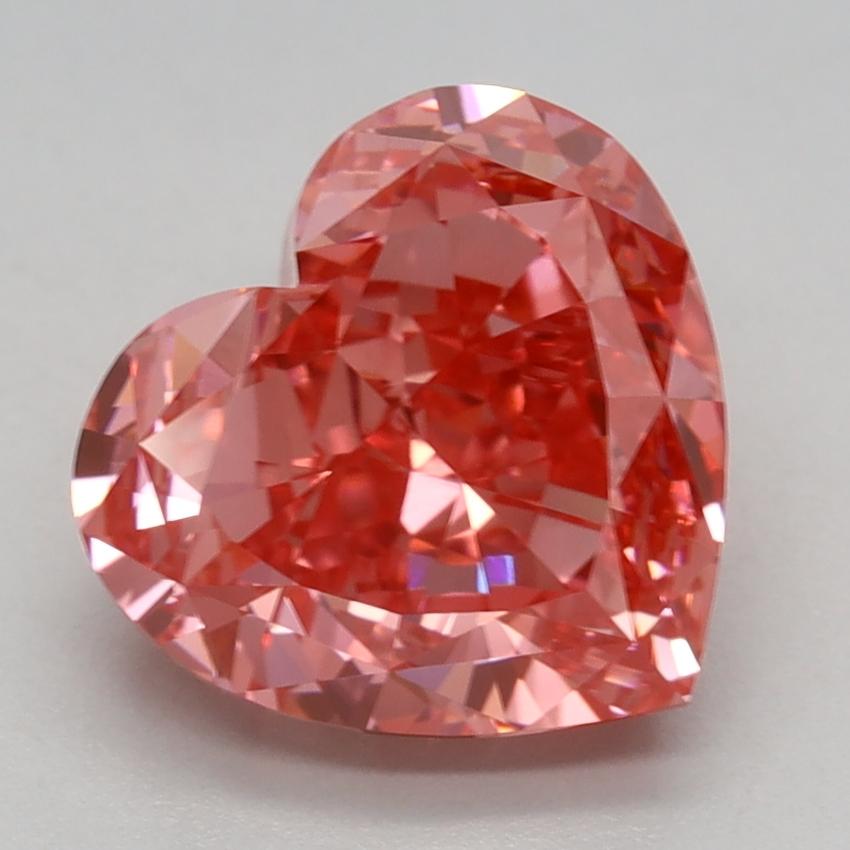 2.66 Ct. Fancy Vivid Pink Heart Lab Grown Diamond