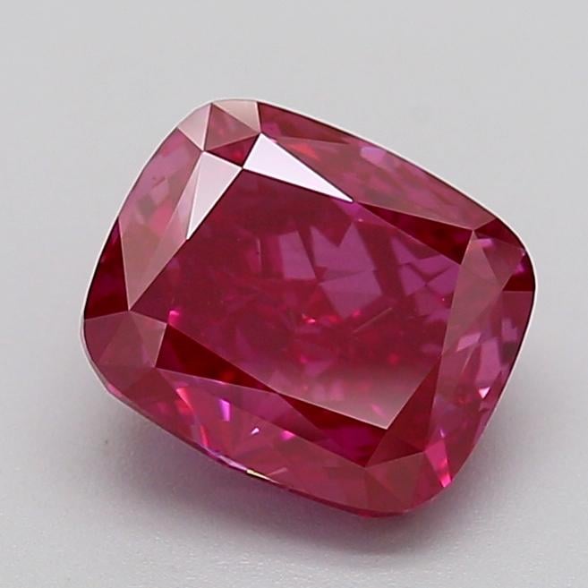 2.55 Ct. Fancy Vivid  Pink Cushion Lab Grown Diamond