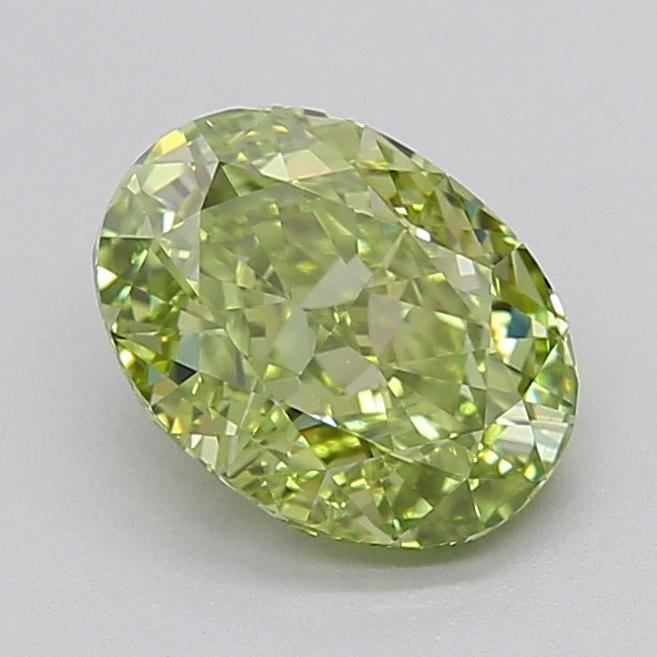 1.52 Ct. Fancy Vivid  Green Oval Lab Grown Diamond
