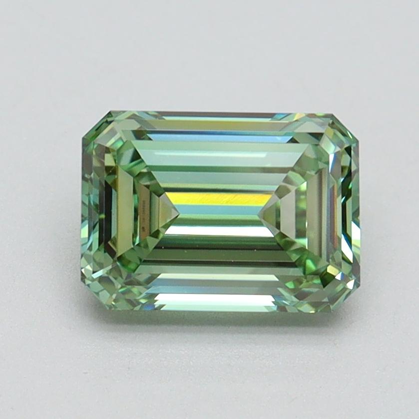 1.44 Ct. Fancy Vivid Pacific Green Emerald Lab Grown Diamond
