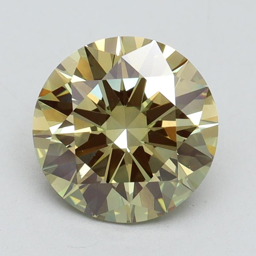 2.01 Ct. Fancy Intense Greenish Yellow Round Lab Grown Diamond