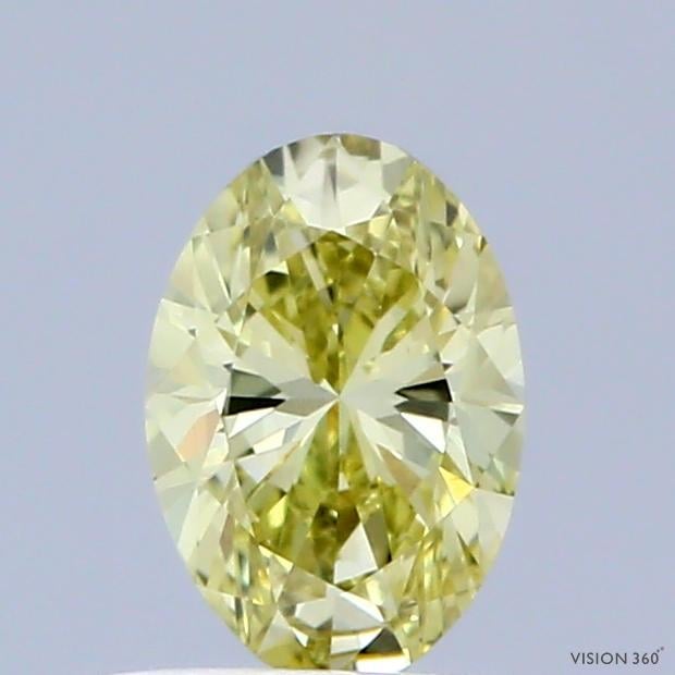 0.41 Ct. Fancy Intense  Yellow Oval Lab Grown Diamond