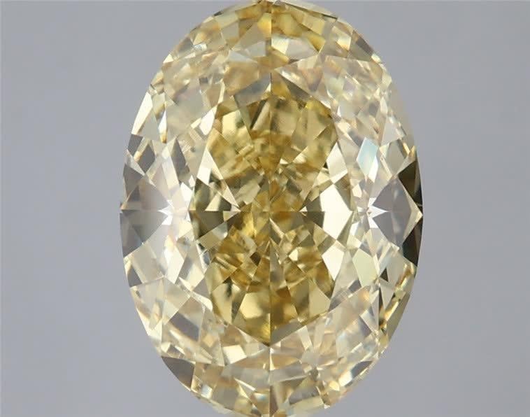 4.07 Ct. Fancy Yellow Oval Lab Grown Diamond