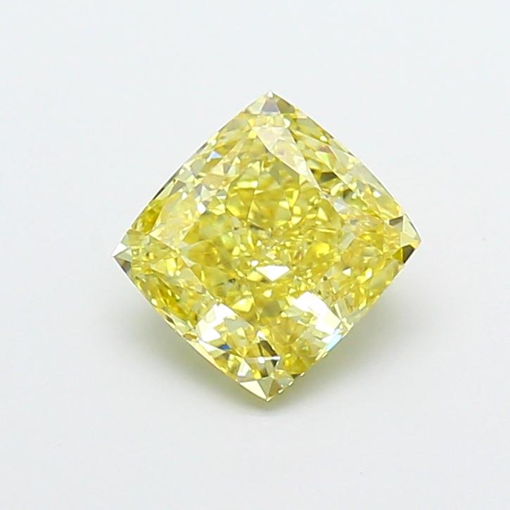 1.59 Ct. Fancy Intense Yellow Cushion Lab Grown Diamond