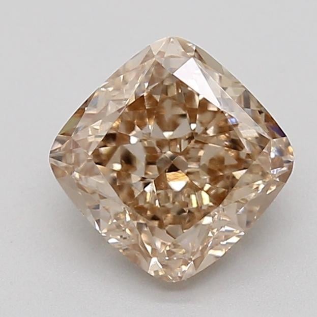 0.77 Ct. Very Light  Brown Cushion Lab Grown Diamond