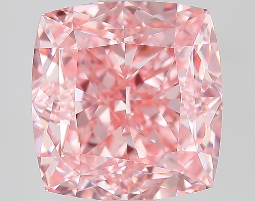 2.6 Ct. Fancy Vivid Pink Cushion Lab Grown Diamond