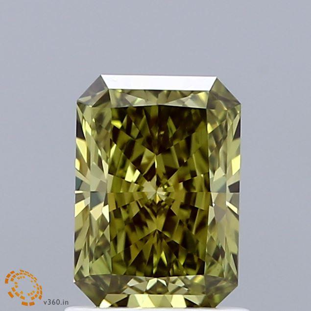 1.20 Ct. Fancy Vivid Green Radiant Lab Grown Diamond