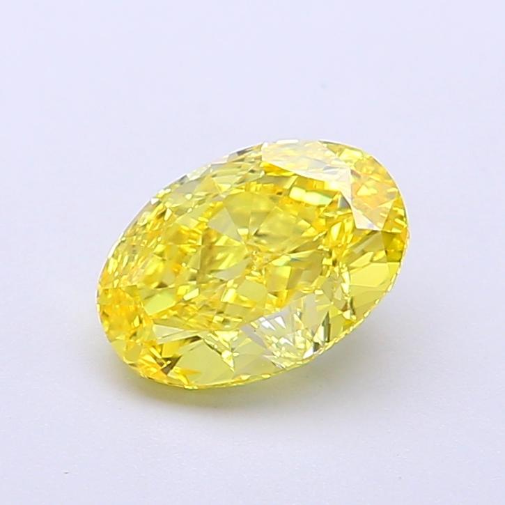1.31 Ct. Fancy Vivid Yellow Oval Lab Grown Diamond
