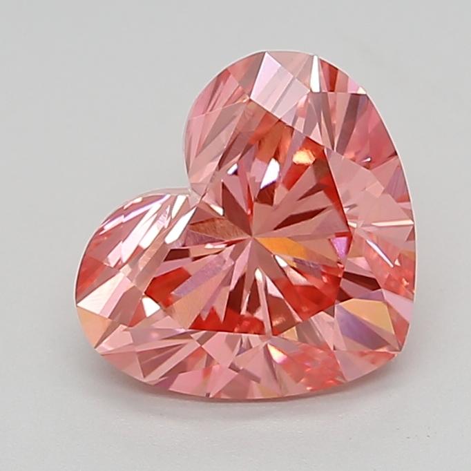 3.02 Ct. Fancy Vivid  Pink Heart Lab Grown Diamond
