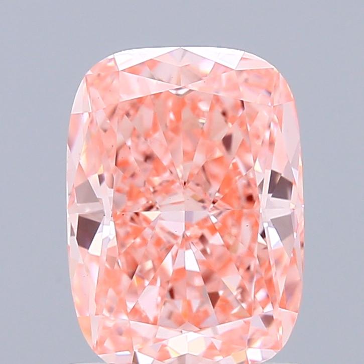 1.54 Ct. Fancy Vivid Pink Cushion Lab Grown Diamond