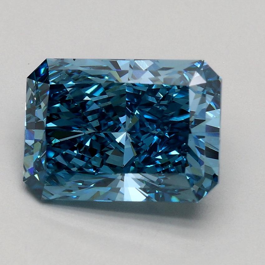 2.27 Ct. Fancy Vivid Blue Radiant Lab Grown Diamond
