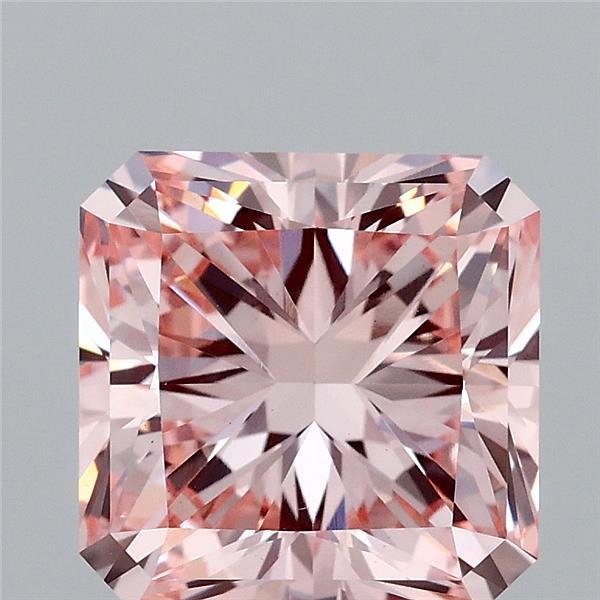 3.01 Ct. Fancy Intense  Pink Radiant Lab Grown Diamond