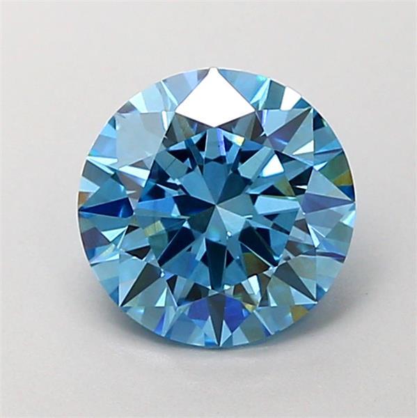 1.57 Ct. Fancy Vivid Blue Round Lab Grown Diamond