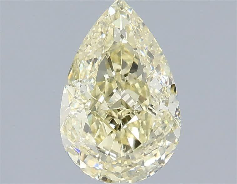 1.08 Ct. Fancy Light  Yellow Pear Lab Grown Diamond