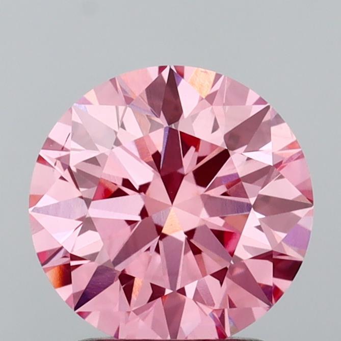 2.00 Ct. Fancy Vivid Pink Round Lab Grown Diamond