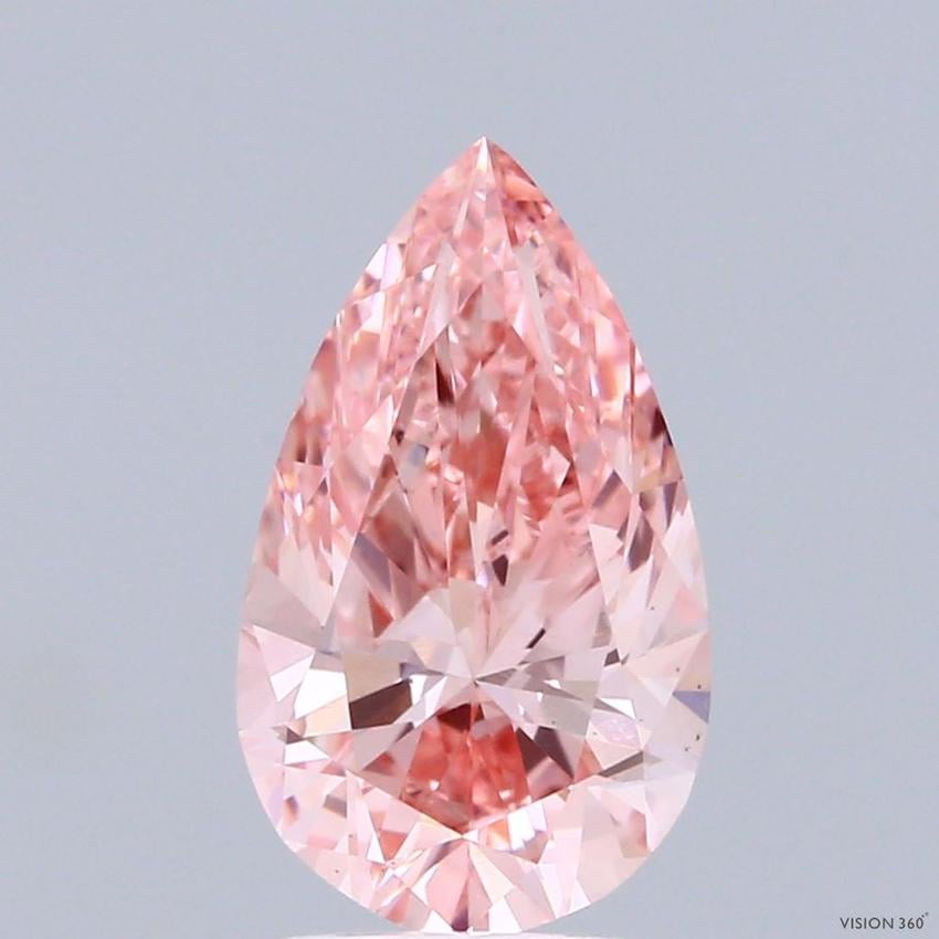 2.21 Ct. Fancy Vivid Pink Pear Lab Grown Diamond