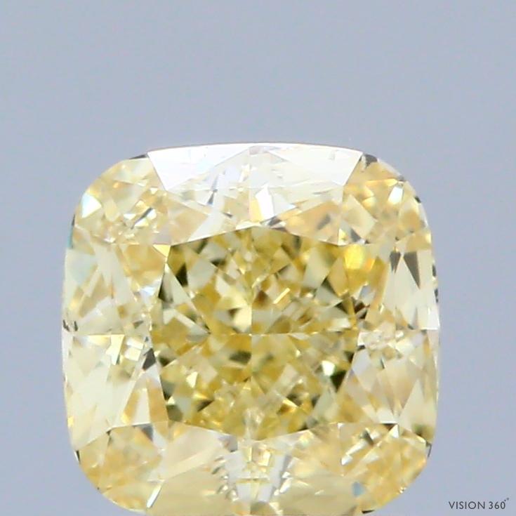 1.56 Ct. Fancy Intense Yellow Cushion Lab Grown Diamond