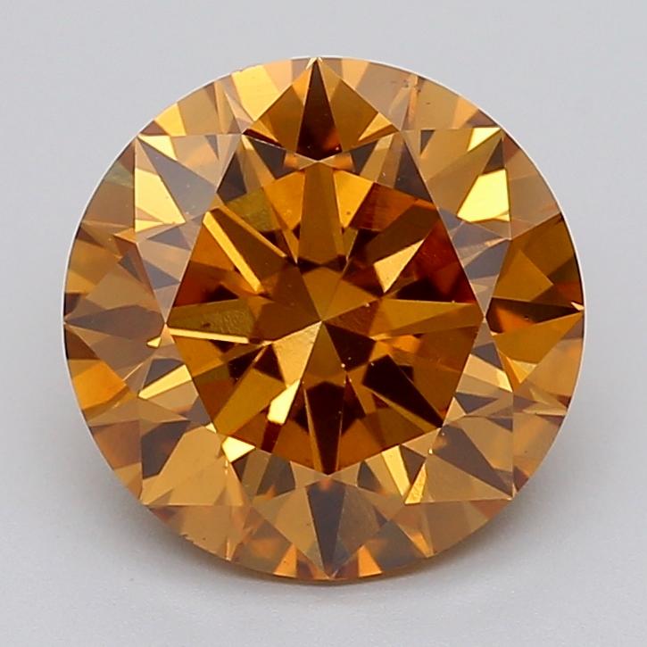 4.00 Ct. Fancy Orange Brown Round Lab Grown Diamond