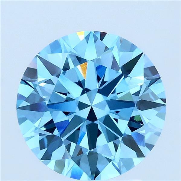 2.02 Ct. Fancy Vivid Blue Round Lab Grown Diamond