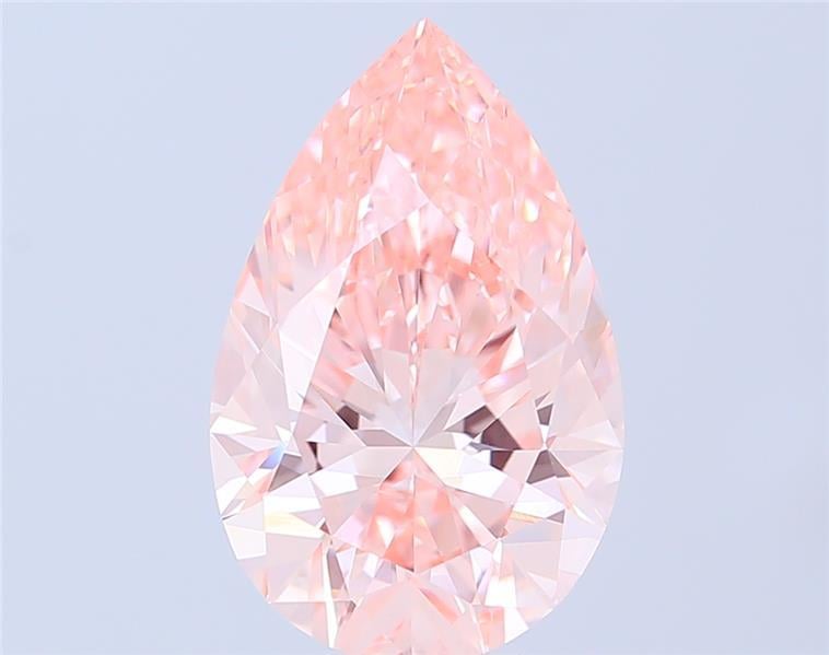 5.52 Ct. Fancy Vivid Pink Pear Lab Grown Diamond