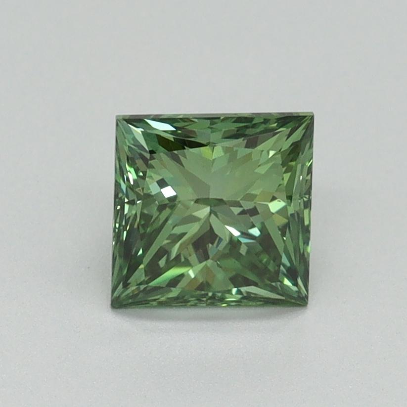 1.01 Ct. Fancy Vivid Green Princess Lab Grown Diamond