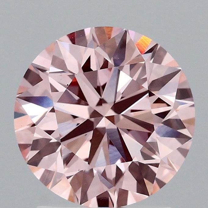 1.93 Ct. Fancy Vivid Pink Round Lab Grown Diamond