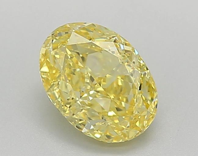 1.58 Ct. Fancy Vivid  Yellow Oval Lab Grown Diamond