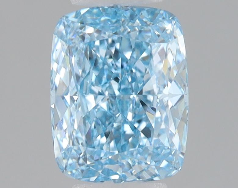 1.22 Ct. Fancy Vivid Blue Cushion Lab Grown Diamond