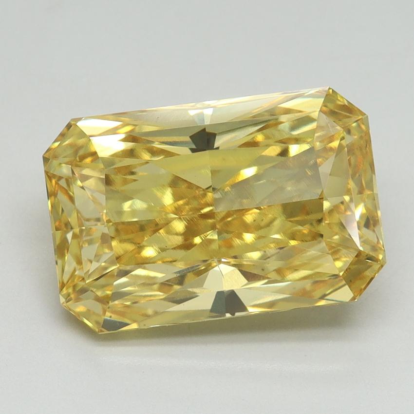 5.14 Ct. Fancy Vivid Yellow Radiant Lab Grown Diamond