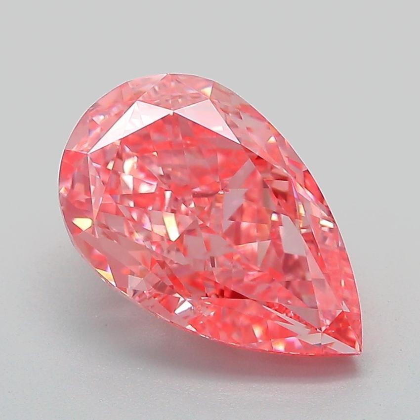3.09 Ct. Fancy Vivid Pink Pear Lab Grown Diamond