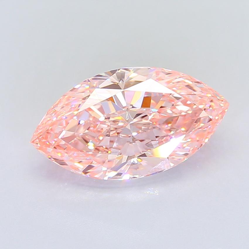 6.21 Ct. Fancy Vivid Pink Marquise Lab Grown Diamond