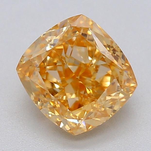 1.01 Ct. Fancy Intense Yellow Orange Cushion Lab Grown Diamond