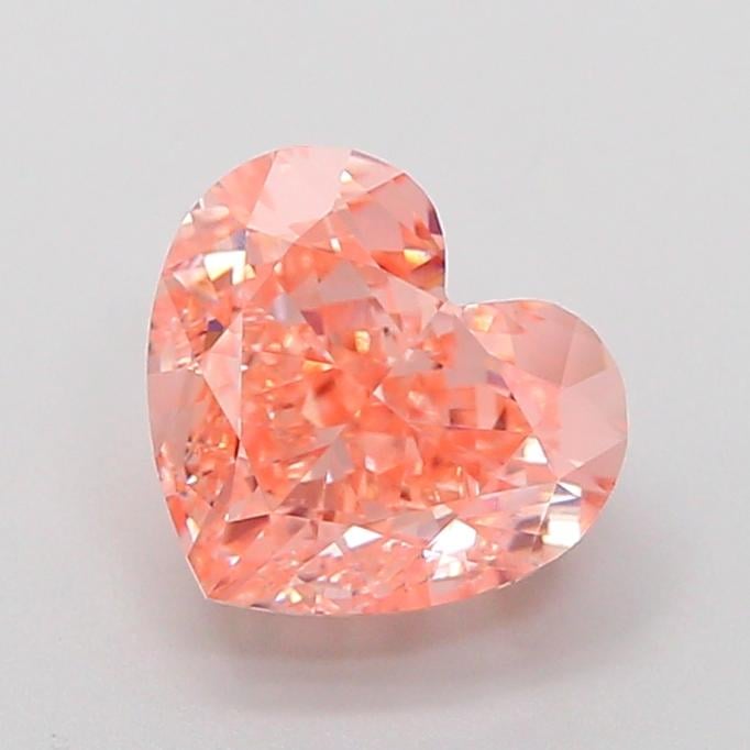2.02 Ct. Fancy Vivid Pink Orange Heart Lab Grown Diamond