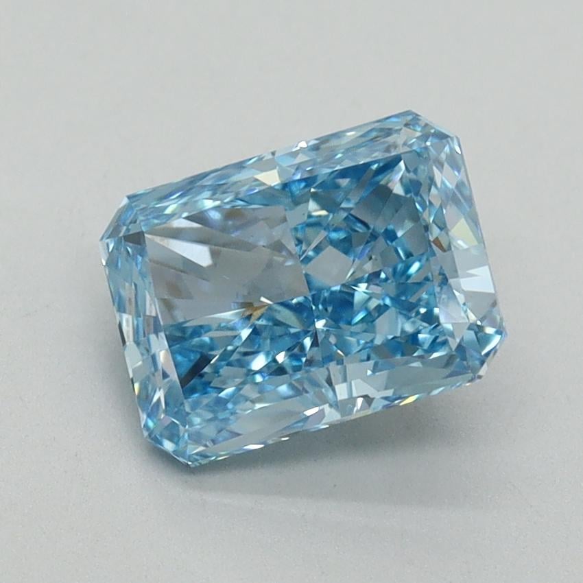 1.70 Ct. Fancy Vivid Blue Radiant Lab Grown Diamond